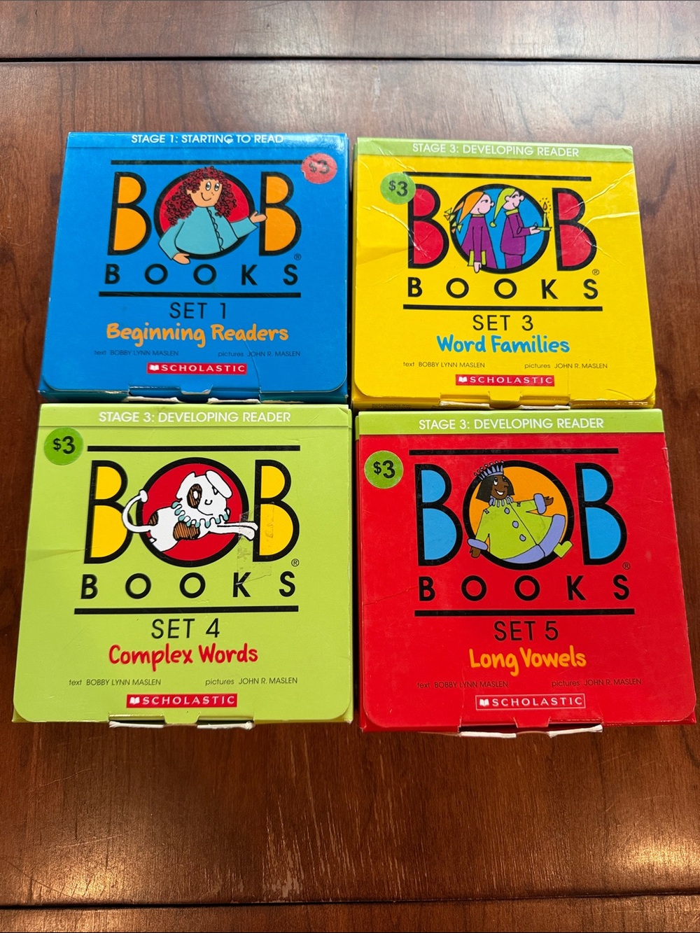 Scholastic BOB Books Sets in Blue, Yellow, Lime, Red